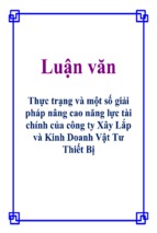 Luận văn thực trạng và một số giải pháp nâng cao năng lực tài chính của công ty xây lắp và kinh doanh vật tư thiết bị, luận văn tốt nghiệp đại học, thạc sĩ, đồ án,tiểu luận tốt nghiệp