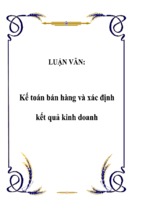 Luận văn kế toán bán hàng và xác định kết quả kinh doanh, luận văn tốt nghiệp đại học, thạc sĩ, đồ án,tiểu luận tốt nghiệp