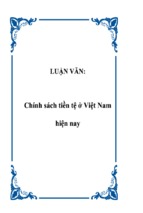 Luận văn chính sách tiền tệ ở việt nam hiện nay, luận văn tốt nghiệp đại học, thạc sĩ, đồ án,tiểu luận tốt nghiệp