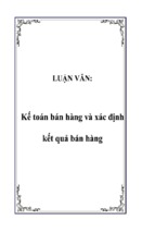 Luận văn kế toán bán hàng và xác định kết quả bán hàng, luận văn tốt nghiệp đại học, thạc sĩ, đồ án,tiểu luận tốt nghiệp