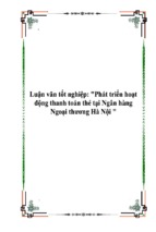 Luận văn phát triển hoạt động thanh toán thẻ tại ngân hàng ngoại thương hà nội, luận văn tốt nghiệp đại học, thạc sĩ, đồ án,tiểu luận tốt nghiệp