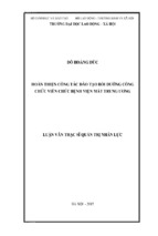 Hoàn thiện công tác đào tạo bồi dưỡng công chức, viên chức bệnh viện mắt trung ương