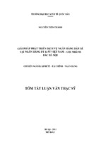 Giải pháp phát triển dịch vụ ngân hàng bán lẻ tại ngân hàng đầu tư và phát triển việt nam   chi nhánh bắc hà nội