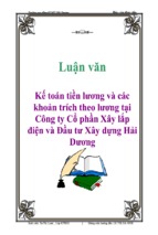 Luận văn kế toán tiền lương và các khoản trích theo lương tại công ty cổ phần xây lắp điện và đầu tư xây dựng hải dương, luận văn tốt nghiệp đại học, thạc sĩ, đồ án,tiểu luận tốt nghiệp