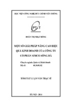 Một số giải pháp nâng cao hiệu quả kinh doanh của công ty cổ phần simco sông đà