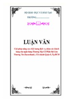 Luận văn giải pháp nâng cao chất lượng dịch vụ chăm sóc khách hàng cho ngân hàng thương mại cổ phần sài gòn thương tín (sacombank), chi nhánh quận 8, tp hồ chí minh,