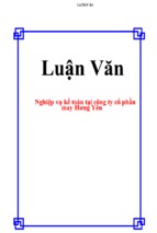 Luận văn nghiệp vụ kế toán tại công ty cổ phần may hưng yên, luận văn tốt nghiệp đại học, thạc sĩ, đồ án,tiểu luận tốt nghiệp