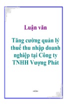 Luận văn tăng cường quản lý thuế thu nhập doanh nghiệp tại công ty tnhh vượng phát, luận văn tốt nghiệp đại học, thạc sĩ, đồ án,tiểu luận tốt nghiệp