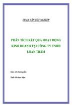 Phân tích kết quả hoạt động kinh doanh tại công ty tnhh loan trâm, luận văn tốt nghiệp đại học, thạc sĩ, đồ án,tiểu luận tốt nghiệp