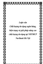 Luận văn chất lượng tín dụng ngân hàng, hiện trạng và giải pháp nâng cao chất lượng tín dụng tại ngân hàng thương mại cổ phần navibank hà nội, luận văn tốt nghiệp đại học,