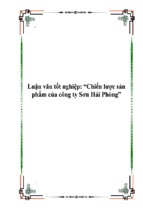 Luận văn chiến lược sản phẩm ở công ty sơn hải phòng, luận văn tốt nghiệp đại học, thạc sĩ, đồ án,tiểu luận tốt nghiệp