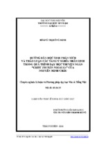 Hướng dẫn học sinh phân tích và thảo luận các tầng ý nghĩa nhân sinh trong quá tr̀nh dạy học truyện ngắn “chiếc thuyền ngoài xa” của nguyễn minh châu