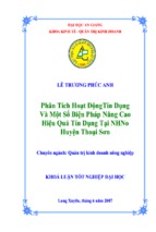 Khóa luận phân tích hoạt động tín dụng và một số biện pháp nâng cao hiệu quả tín dụng tại ngân hàng nông nghiệp huyện thoại sơn, luận văn tốt nghiệp đại học, thạc sĩ, đồ án,tiểu luận tốt nghiệp