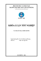 Khóa luận tốt nghiệp đánh giá hiện trạng và đề xuất giải pháp nâng cao hiệu quả quản lý chất thải y tế tại bệnh viện đa khoa hải dương