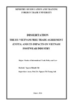 Dissertation the eu vietnam free trade agreement (evfta) and its impacts on vietnam footwear industry