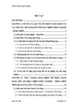 Chuyên đề giải pháp nâng cao chất lượng tín dụng ngân hàng cho phát triển nông nghiệp trên địa bàn của ngân hàng nông nghiệp và phát triển nông thôn huyện văn giang, luận văn tốt nghiệp đại học, thạc sĩ, đồ án,tiểu luận tốt nghiệp