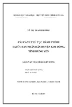 Cải cách thủ tục hành chính tại ubnd huyện kim động, tỉnh hưng yên