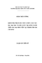 Khám phá thang đo chất lượng giáo dục bậc đại học ngành quản trị kinh doanh trên góc độ sinh viên tại thành phố hồ chí minh