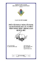 Luận văn phân tích hoạt động tín dụng tại ngân hàng đầu tư và phát triển đồng tháp phòng giao dịch sa đéc, luận văn tốt nghiệp đại học, thạc sĩ, đồ án,tiểu luận tốt nghiệp