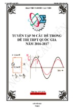 Tuyển tập 30 câu dễ trong  đề thi thpt quốc gia  năm 2016 2017