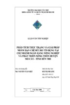 Luận văn phân tích thực trạng và giải pháp nhằm hạn chế rủi ro tín dụng tại chi nhánh ngân hàng nông nghiệp và phát triển nông thôn huyện mỏ cày, tỉnh bến tre, luận văn tốt nghiệp đại học, thạc sĩ, đồ án,tiểu luận tốt nghiệp