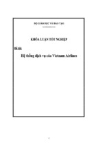đề tài hệ thống dịch vụ của vietnam airlines, luận văn tốt nghiệp đại học, thạc sĩ, đồ án,tiểu luận tốt nghiệp