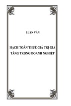 đề tài hạch toán thuế giá trị gia tăng trong doanh nghiệp, luận văn tốt nghiệp đại học, thạc sĩ, đồ án,tiểu luận tốt nghiệp