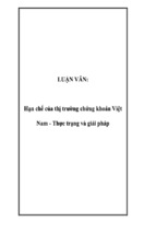 Luận văn hạn chế của thị trường chứng khoán việt nam   thực trạng và giải pháp, luận văn tốt nghiệp đại học, thạc sĩ, đồ án,tiểu luận tốt nghiệp