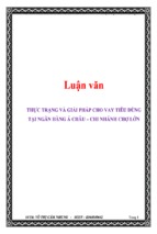 Luận văn thực trạng và giải pháp cho vay tiêu dùng tại ngân hàng á châu – chi nhánh chợ lớn, luận văn tốt nghiệp đại học, thạc sĩ, đồ án,tiểu luận tốt nghiệp