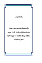 Luận văn thực trạng công tác kế toán tiền lương và các khoản trích theo lương tại công ty tư vấn xây dựng và phát triển nông thôn,