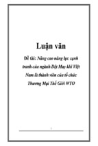 đề tài nâng cao năng lực cạnh tranh của ngành dệt may khi việt nam là thành viên của tổ chức thương mại thế giới wto, luận văn tốt nghiệp đại học, thạc sĩ, đồ án,tiểu luận tốt nghiệp