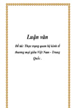 đề tài thực trạng quan hệ kinh tế thương mại giữa việt nam   trung quốc, luận văn tốt nghiệp đại học, thạc sĩ, đồ án,tiểu luận tốt nghiệp