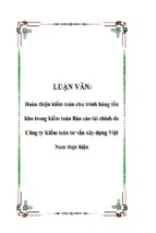 Luận văn hoàn thiện kiểm toán chu trình hàng tồn kho trong kiểm toán báo cáo tài chính do công ty kiểm toán tư vấn xây dựng việt nam thực hiện,