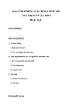 đề tài tình hình ngân sách nhà nước 2009_ thực trạng và giải pháp, luận văn tốt nghiệp đại học, thạc sĩ, đồ án,tiểu luận tốt nghiệp