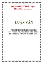 Phân tích tình hình tài chính và một số biện pháp cải thiện tình hình tài chính tại công ty tnhh my sơn, luận văn tốt nghiệp đại học, thạc sĩ, đồ án,tiểu luận tốt nghiệp