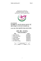 Chuyên đề nghiệp vụ ngân hàng quốc tế, luận văn tốt nghiệp đại học, thạc sĩ, đồ án,tiểu luận tốt nghiệp