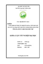 Tình hình mắc một số bệnh sản khoa trên đàn lợn nái nuôi tại trại ngô thị hồng gấm huyện lương sơn tỉnh hòa bình và biện pháp điều trị