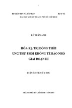 Hóa xạ trị đồng thời ung thư phổi không tế bào nhỏ giai đoạn iii