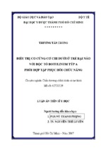 điều trị co cứng cơ chi dƣới ở trẻ bại não với độc tố botulinum a phối hợp tập phục hồi chức năng