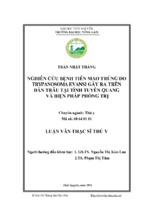 Nghiên cứu bệnh tiên mao trùng do trypanosoma evansi gây ra trên đàn trâu tại tỉnh tuyên quang và biện pháp phòng trị