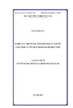 Nghiên cứu một số đặc điểm sinh học của bò sữa  chậm sinh và ứng dụng hormone để khắc phục