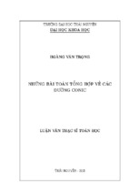 Những bài toán tổng hợp về các đường conic