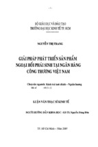 Luận văn giải pháp phát triển sản phẩm ngoại hối phái sinh tại ngân hàng công thương việt nam