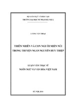 Thiên nhiên và con người miền núi trong truyện ngắn của nguyễn huy thiệp