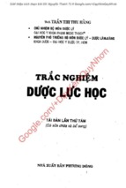 Trắc nghiệm dược lực học