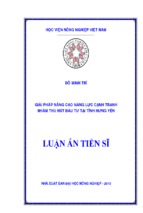 Giải pháp nâng cao n ăng lực cạnh tranh  nhằm thu hút đầu tưtại tỉnh hưng yên