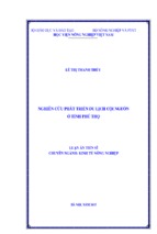 Nghiên cứu phát triển du lịch cội nguồn  ở tỉnh phú thọ