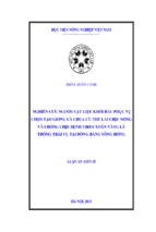 Nghiên cứu nguồn vật liệu khởi đầu phục vụ chọn tạo giống cà chua ưu thếlai chịu nóng  và chống chịu bệnh virus xoăn vàng lá  trồng trái vụtại đồng bằng sông hồng