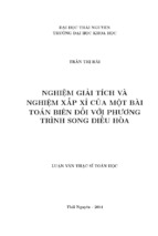 Nghiệm giải tích và nghiệm xấp xỉ của một bài toán biên đối với phương trình song điều hòa