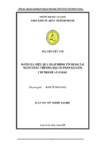 Luận văn đánh giá hiệu quả hoạt động tín dụng tại ngân hàng thương mại cổ phần sài gòn chi nhánh an giang, luận văn tốt nghiệp đại học, thạc sĩ, đồ án,tiểu luận tốt nghiệp